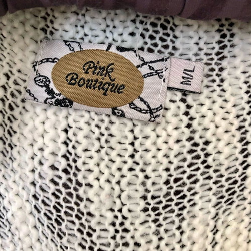 White knitted cardigan like new, size L