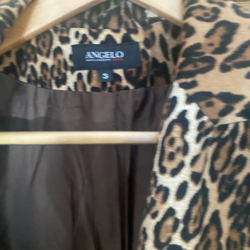 Leopard jacket like new, slim fit, Italian brand, size S