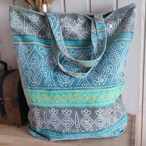 Oysho fabric tote bag like new, multicolored