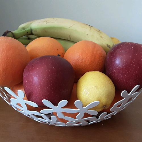 Fruit bowl used, metal