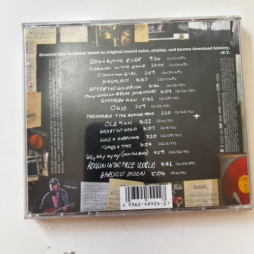 Neil Young Greatest Hits 2004 CD and DVD combo used, rock