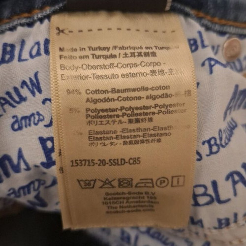 Scotch & Soda Skinny High Rise Denim Like New Blue