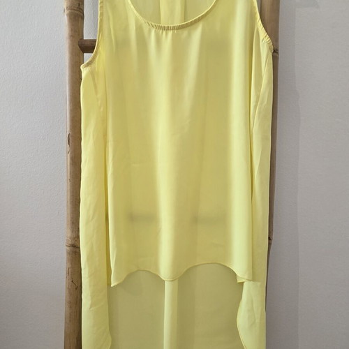 Lipsy London Asymmetric Yellow One Size Top Like New