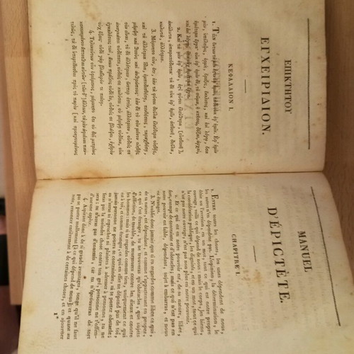 Epictetus Manual used, 1826 edition, Ancient Greek and French