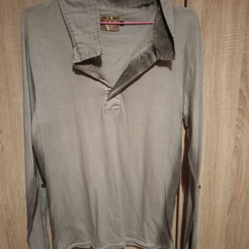 Men's shirt with collar used, gray, size L