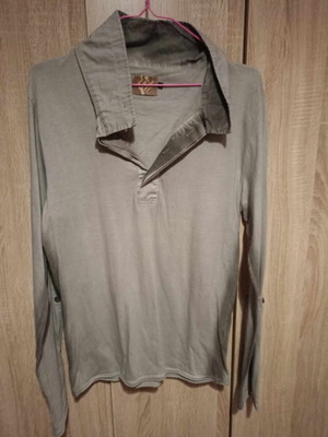 Men's shirt with collar used, gray, size L