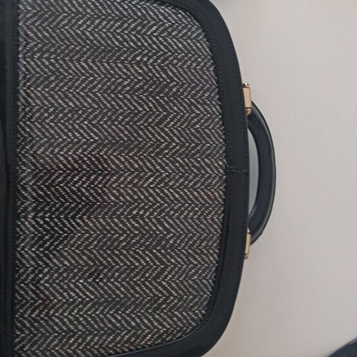 Bag suitcase new crossbody black and white