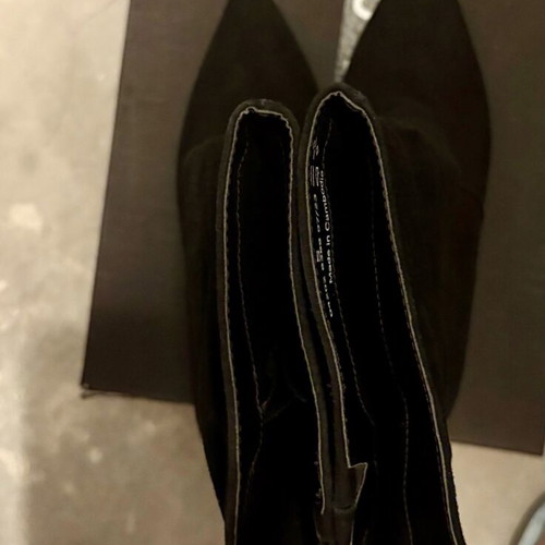 Suede boots new, size 38-38.5, black leather