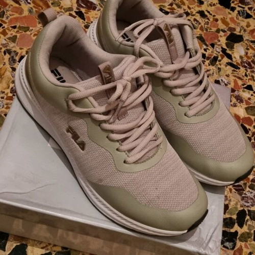 Fila Unisex Shoes 41 Like New, Beige Green Athletic