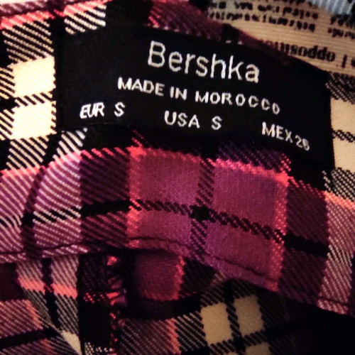 Purple plaid mini dress Bershka new, size Small