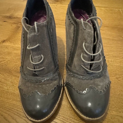 Killah ankle boots used, grey size 38 with thick heel