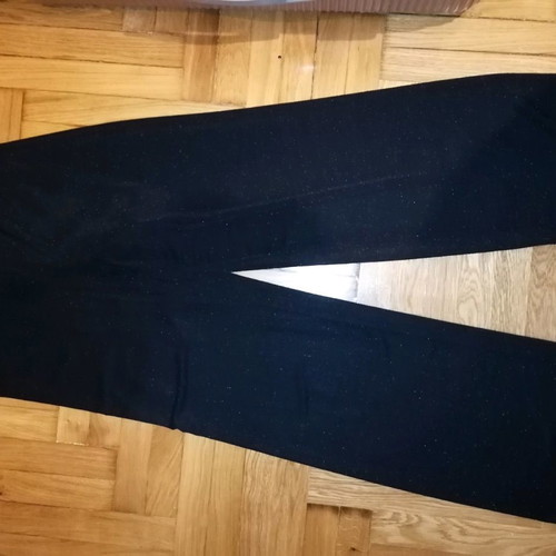 Elegant pants new, black glitter bell-bottom with elastic waist
