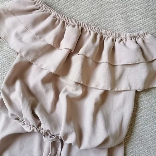 Jumpsuit size L beige like new, made in Italy