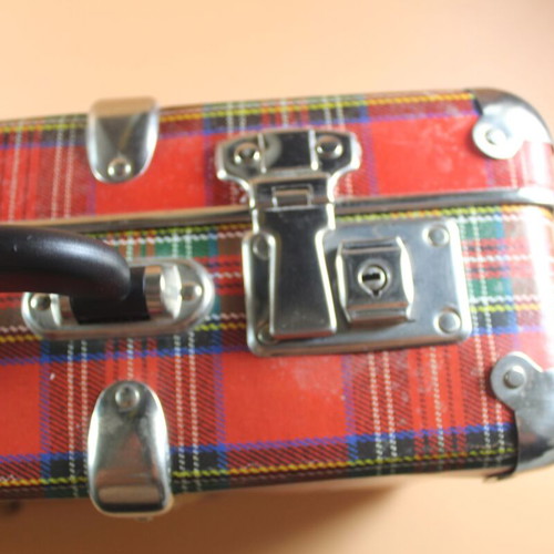 Retro school lunch bag used with lock 38x24 cm