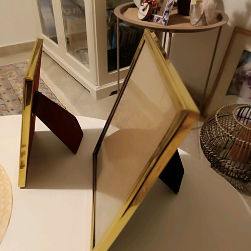 Photo frames used, pack of 2, gold tone