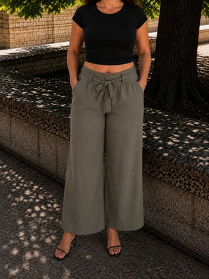 Elastic waistband pants (one size)