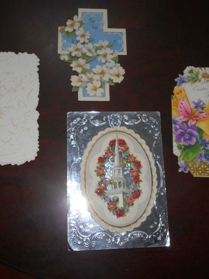 Εορταστικές κάρτες χαρτοκοπτικής μεταχειρισμένες, πακέτο 4, Made USA