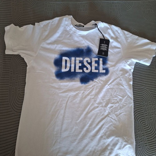 Diesel short-sleeve t-shirt for boys new, white and blue