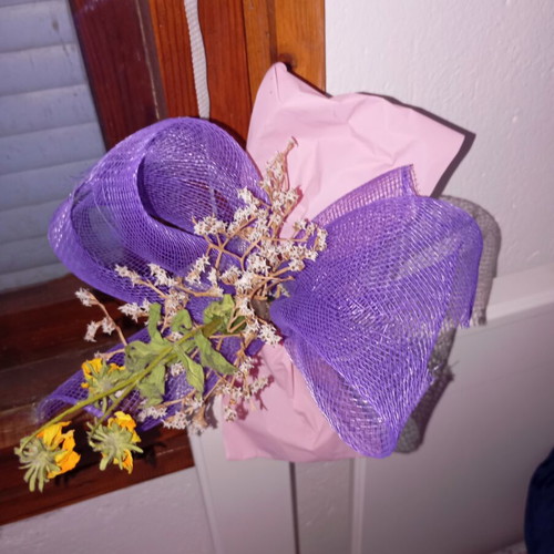 Bouquet of dried natural flowers like new