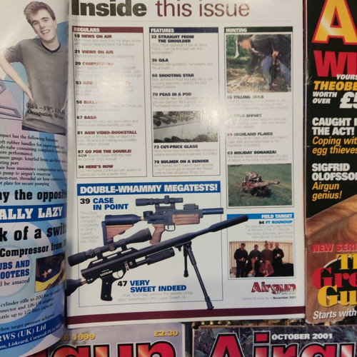 Airgun World magazine collection, 5 vintage issues 1985 & 2001