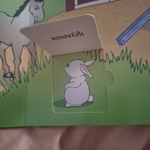 Package of 2 children books with flaps The Village Animals and The Four Seasons like new