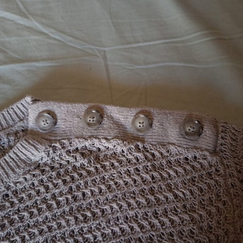 Ann Taylor LOFT women's knitted sweater XL like new, gray white stripes