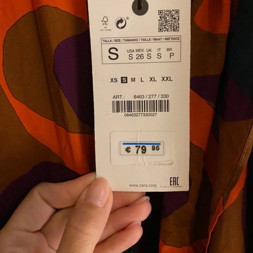 Zara maxi dress new multicolor, size S