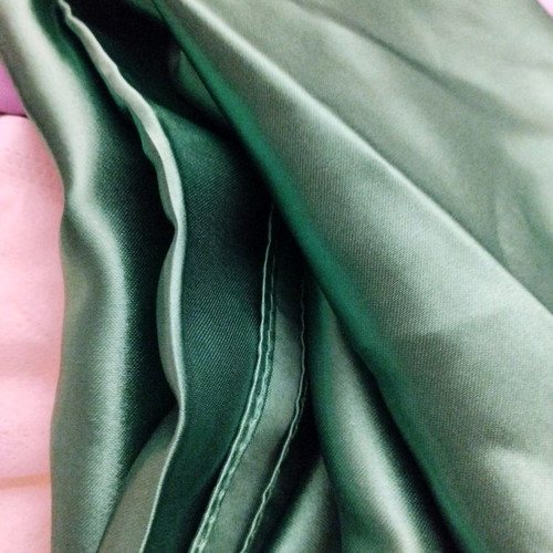 Green satin solid color scarf