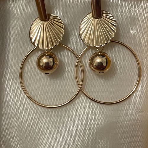 Earrings new gold-colored