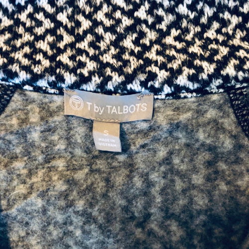 Talbots gray cardigan used, size S