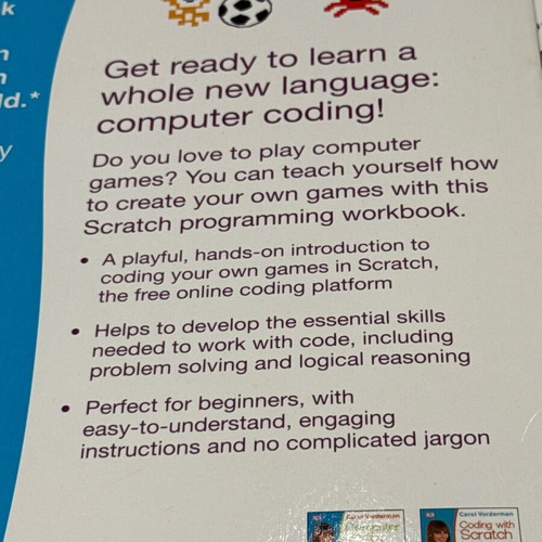 Coding Projects with Scratch Made Easy Carol Vorderman new, set of 2 books