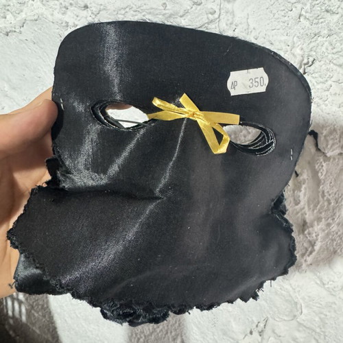 Set of 12 black carnival masks