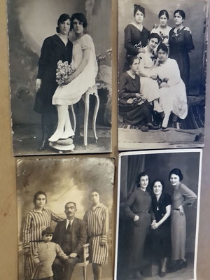 Vintage black and white photos set of 4 used, 1920-1940 era