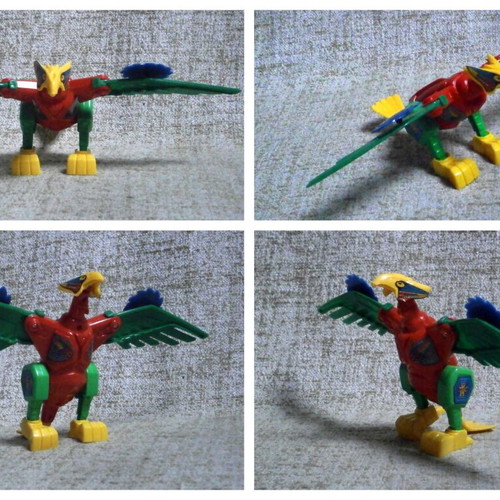 YING Bianxing vintage transformer bootleg bird robot figure, open card