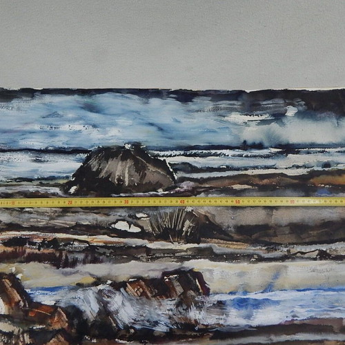 Seascape by Manolis Piladakis watercolor like new