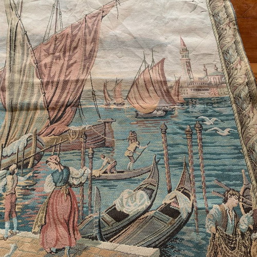 Tapestry with nautical theme like new, large size 150x117
