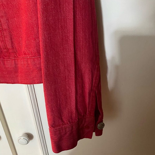 Zara red denim jacket