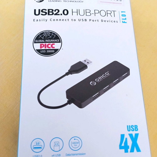 USB 2.0 Hub-Port with 4 Ports new