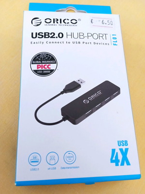 USB 2.0 Hub-Port with 4 Ports new