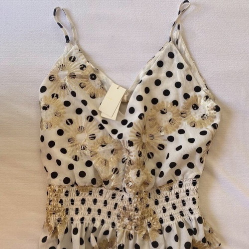 Maje top brand new, size 2, black and gold
