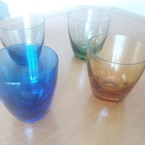 Max Verboeket Carnival Glass Set 4x Mint Kristalunie Maastricht 1956