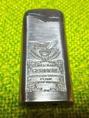 Αναπτήρας αερίου General vintage μεταχειρισμένος, Silver Tone, δεκαετίας 70'