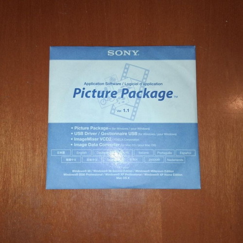 Sony Picture Package software like new for Windows and Mac OS