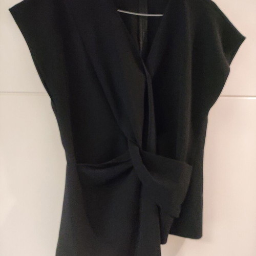 Zara blouse with back zipper new, black, size M