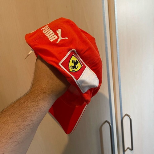 Puma x Ferrari collectible hat like new, red