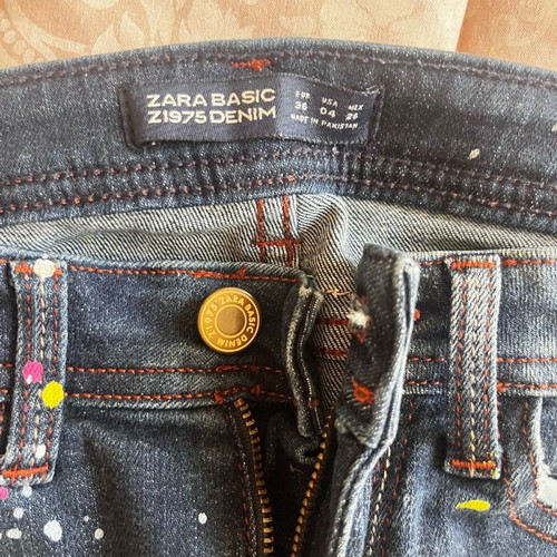 Zara jeans with colorful details size 36 like new