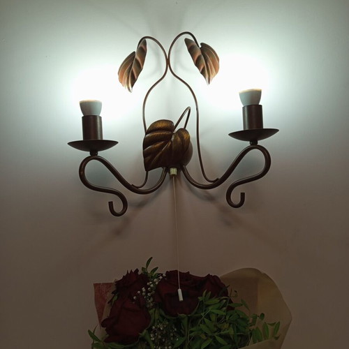 Luxury ceiling chandelier set with 2 wall lamps