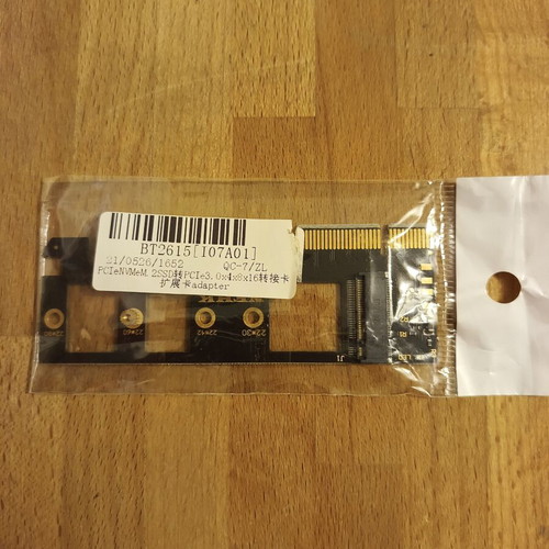 M.2 NVME SSD to PCIe 3.0 x16/x8/x4 adapter