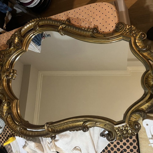 Carved entrance table and mirror, 1960s-70s