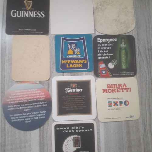 Beer coasters used, set of 10 No 14